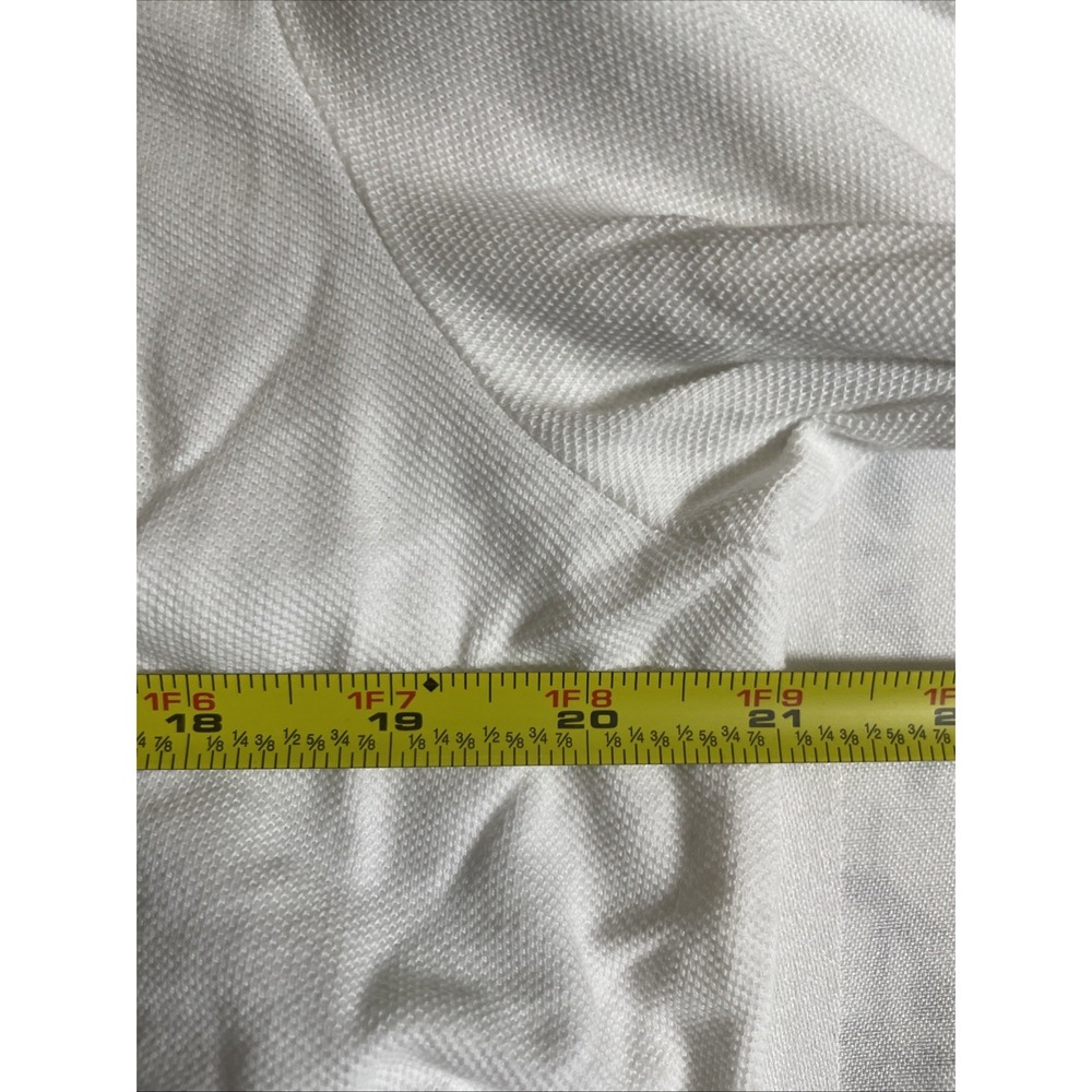 1990's RLR  White Rugby Top w/ Crest & White Collar Size Women Large long sleeve - Picture 4 of 8